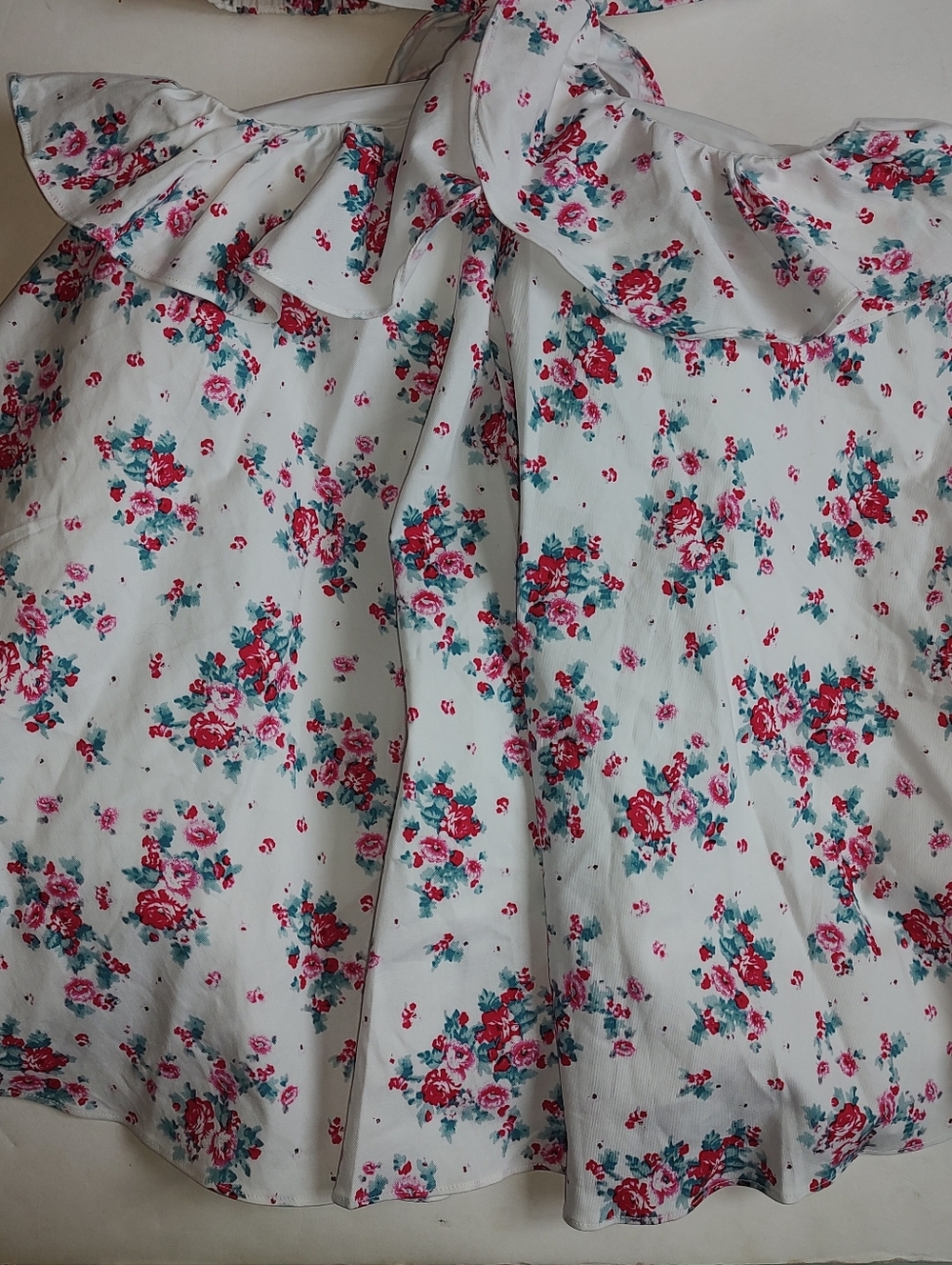 Hello Molly Wandering Heights Dress White Mini Cut Out Floral Pink Lined 2 XS - Picture 9 of 16